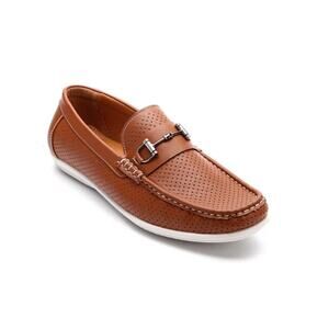 Aston Marc Men's Perforated Classic Driving Shoes Tan Size 8